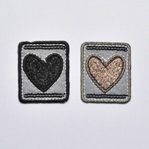 Strykemerke - hjerte 2stk