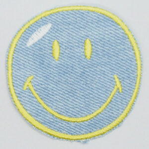 Strykemerke - denim smiley