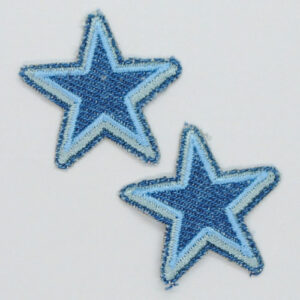 Strykemerke - denim stjerne small