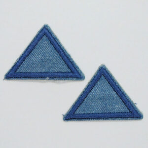 Strykemerke - denim trekanter liten