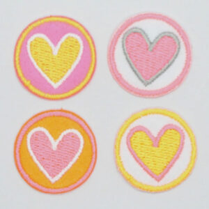 Strykemerke - hjerter 4stk