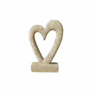 Hjerte på fot, åpen, 13x6x20cm