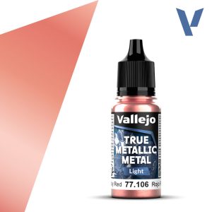 Vallejo True Metallic Metal - Ruby Red, light