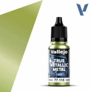 Vallejo True Metallic Metal - Amber Green, light