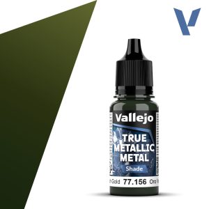 Vallejo True Metallic Metal - Greenish Gold, Shade