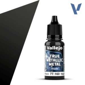 Vallejo True Metallic Metal - Obsidia Black, Shade