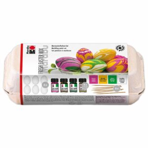 Marabu Easy Marble Marmoreringsfarge Sett – Fresh Easter Box