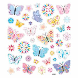 Klistremerker m/strass – Sommerfugler