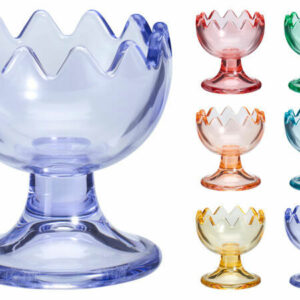 Eggeglass i farget glass h:6cm, 1stk