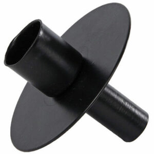 Lysestake til flaske matt sort metall 7,5x8 cm