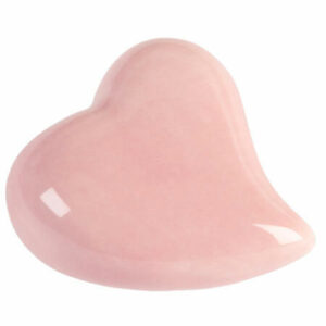 Hjerte porselen rosa 4,2x4,5x2cm