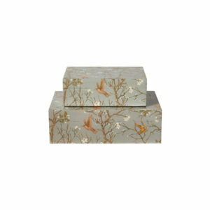 Eske fugl på gren liten 10x15x5cm, 1stk