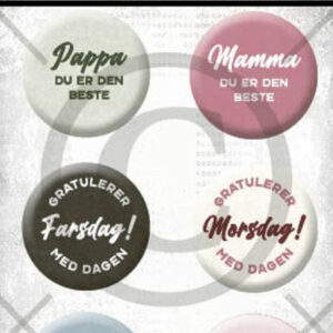 Buttons - mamma og pappa