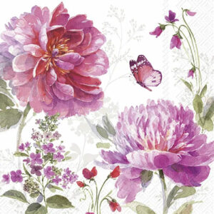 IHR serviett lunch - jardin rose white