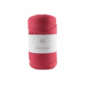 Shimmergarn 34 rød/gull