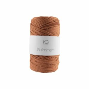 Shimmergarn 50 rødbrun/sølv