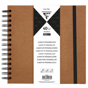 Clairefontaine Album Kraft – 200g 40ark – 20x20cm