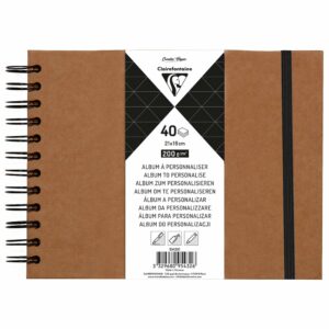 Clairefontaine Album m/strikk Kraft – 200g 40ark – 21x16cm