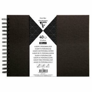 Clairefontaine Album Sort – 185g 40ark – 27x20cm