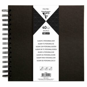 Clairefontaine Album Sort – 185g 40ark – 20x20cm