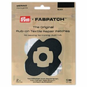 Prym x FabPatch Reparasjonslapp MERINO – Sort – 2stk