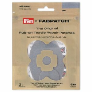 Prym x FabPatch Reparasjonslapp MERINO – Lys grå – 2stk