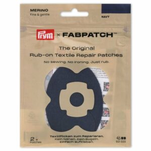 Prym x FabPatch Reparasjonslapp MERINO – Marine – 2stk