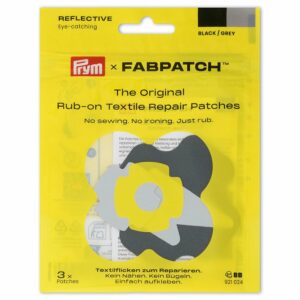 Prym x FabPatch Reparasjonslapp REFLECTIVE – Sort/grå – 3stk