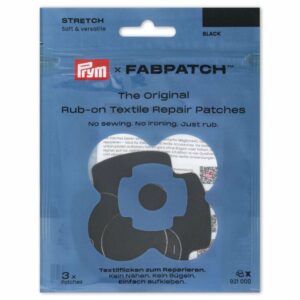 Prym x FabPatch Reparasjonslapp STRETCH – Sort – 3stk
