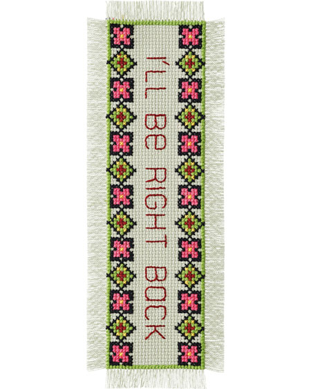 Broderisett bokmerke - I'll be right back