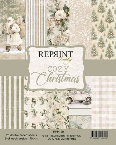 Reprint Cozy Christmas 6x6 Inch Paper Pack