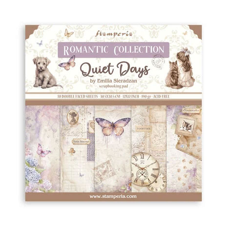 Stamperia Quiet Days 12x12 Inch Paper Pack