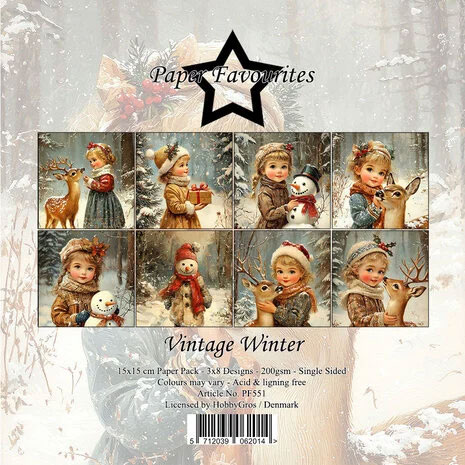 Paper Favourites Vintage Winter 6x6 Inch Paper Pad