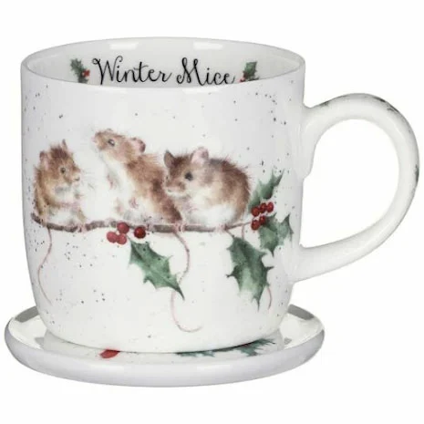 Wrendale Kopp m/underlag - winter mice