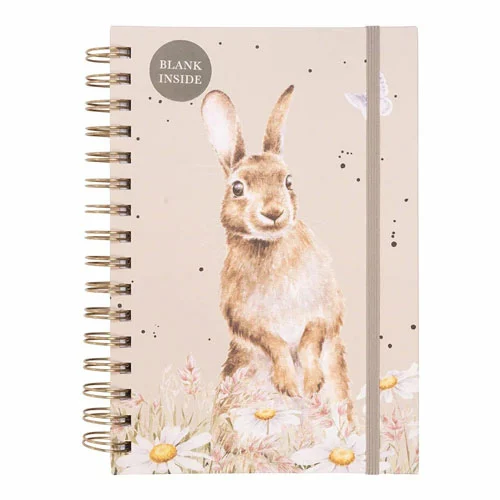 Wrendale Blank HB Notatbok, Hare - among the daisies