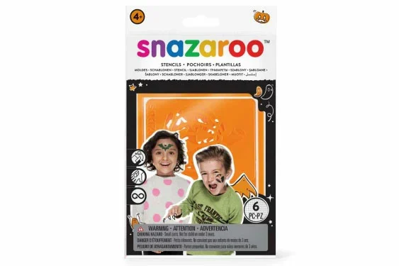 SNAZAROO Sminkefarve stencils Halloween 6motiver